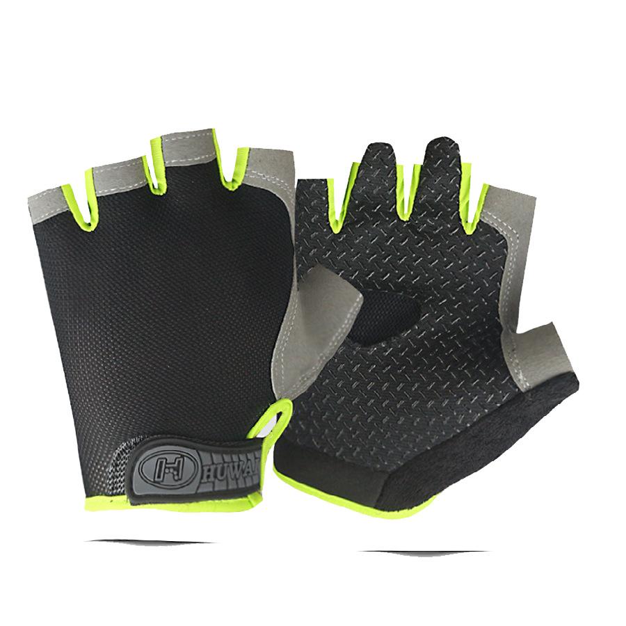 Half-finger Gloves Outdoor Cycling Sports Summer Sun Protection Yoga Driving Shock Absorption Non-slip Silicone Disc Mesh Breathable Design