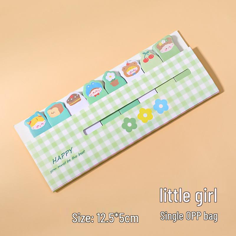 

Cute Cartoon Animal Sticky Notes - Girly Index Stickers for Study Reminders 12.5*5cm