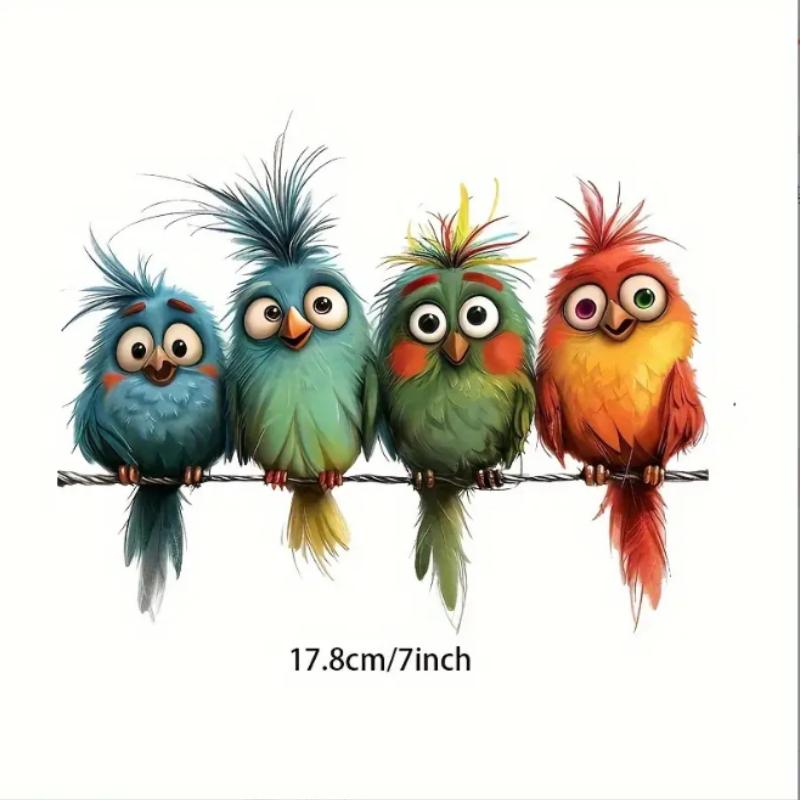 

Авто Смешные Птицы Наклейки Многофункциональные Стеклянные Виниловые Наклейки Окна Грузовика Съемные Наклейки One Size