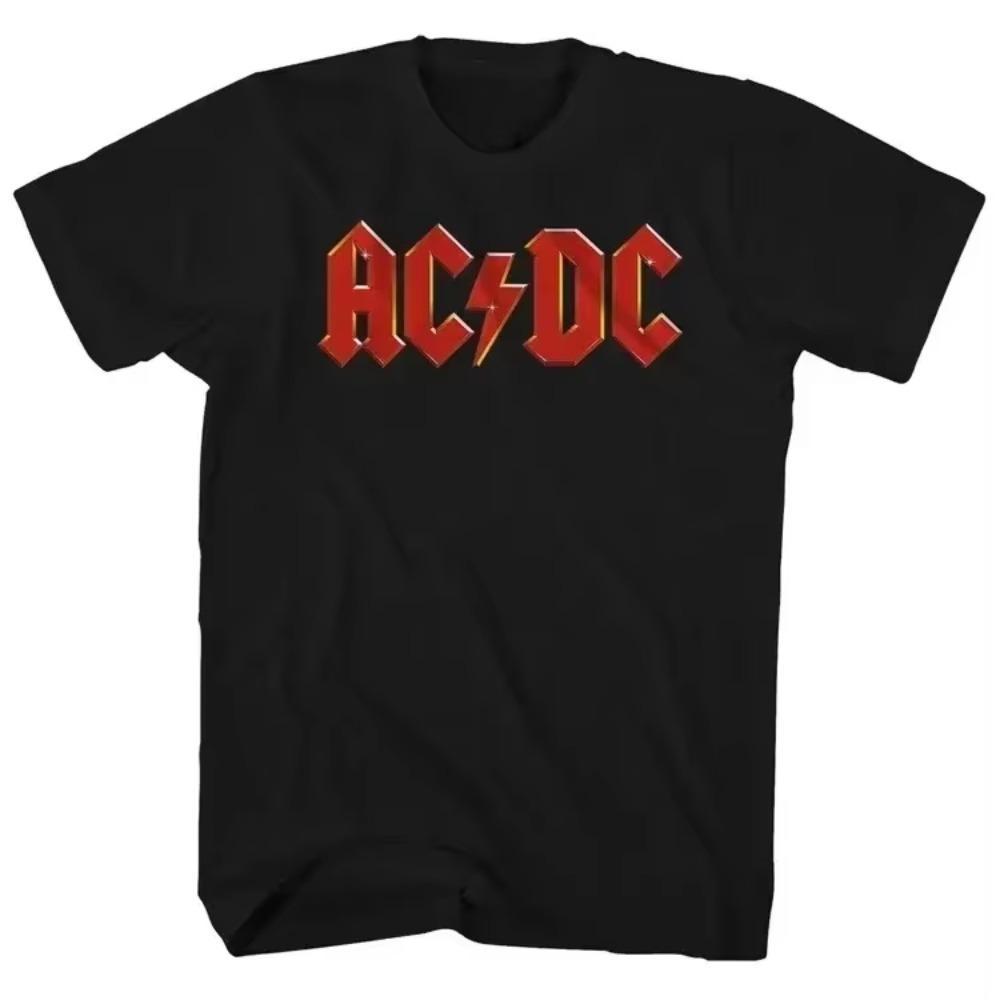 Summer Women Cotton T-Shirt  Graphic Clothing Men Fashion Letter ACDC Printing Tops Tees Female Casual Streetwear
