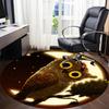 1PC Moonlit Owl Office Round Area Rug, Mat Suitable For Office, Under Office Chairs Bedroom Living Room Home Decor, Room Deco
