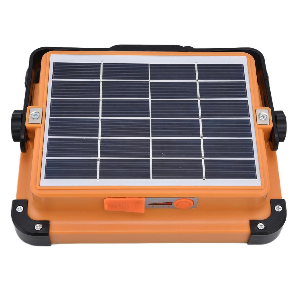 Solar Work Light LED Rechargeable 4 Modes 1000W Waterproof Portable Outdoor Work Lamp for Camping