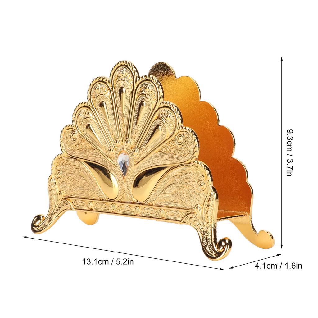 Napkin Holder Classical Metal Peacock Embossed European   Table Tissue Holder Tabletop Freestanding Tissue Dispenser
