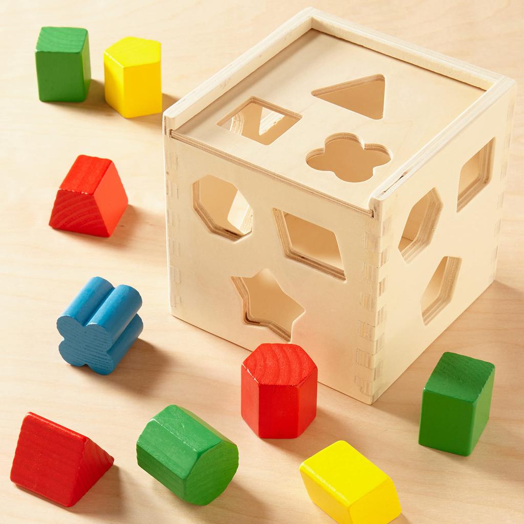 Melissa & Doug Holzspielzeug Puzzlebox Form-Zuordnungsspielzeug, Authentisch, 575