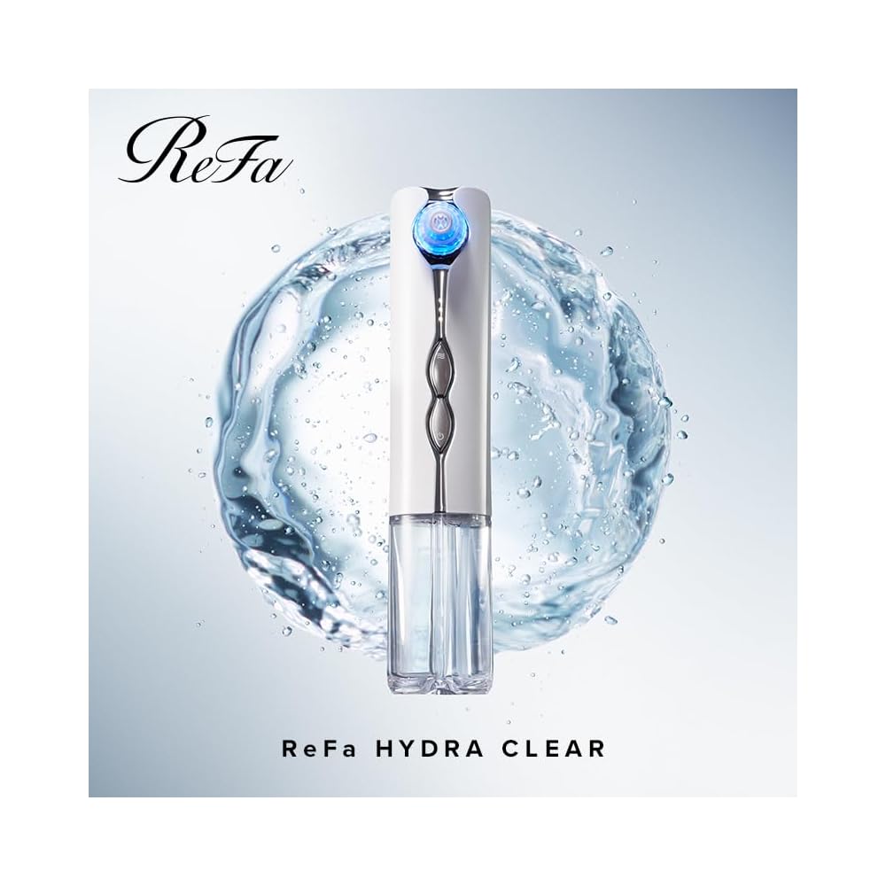 ReFa HYDRA CLEAR Facial Cleansing Device with Shopper Bag, Portable, Waterproof, Rechargeable
