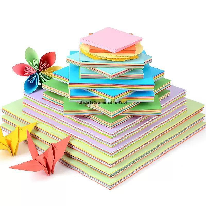 15cm Children's Origami Craft Paper - Colored for Paper Cranes & Cutting