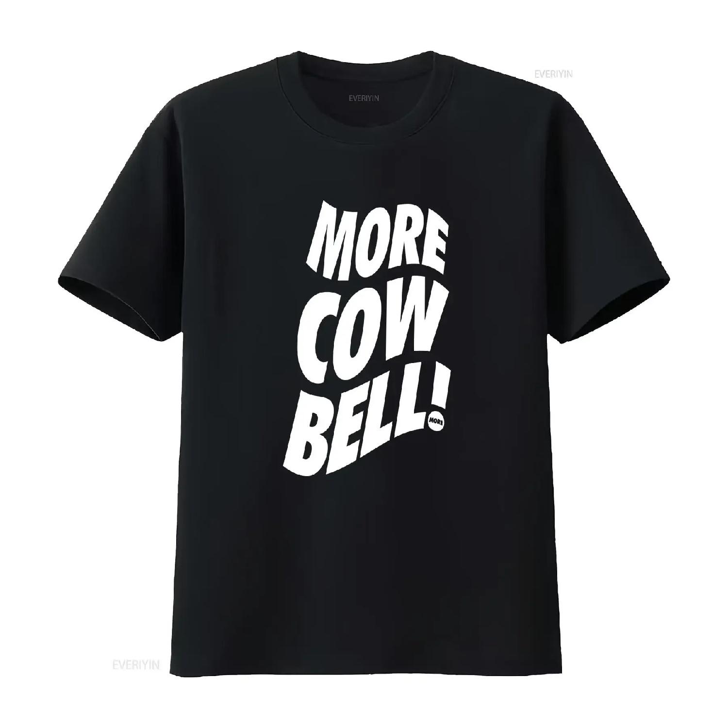 

More Cowbell SNL T Shirt vintage Washed Unisex Soft Versatile Top For Everyday Wear Casual Breathable Slightly graphic Stylish S чёрный