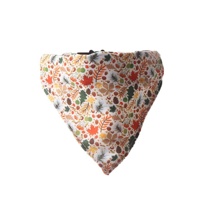 Verstellbares Und Strapazierfähiges Haustierhalsband Ahornblatt- Und Sonnenblumenmuster 1.0*28cm