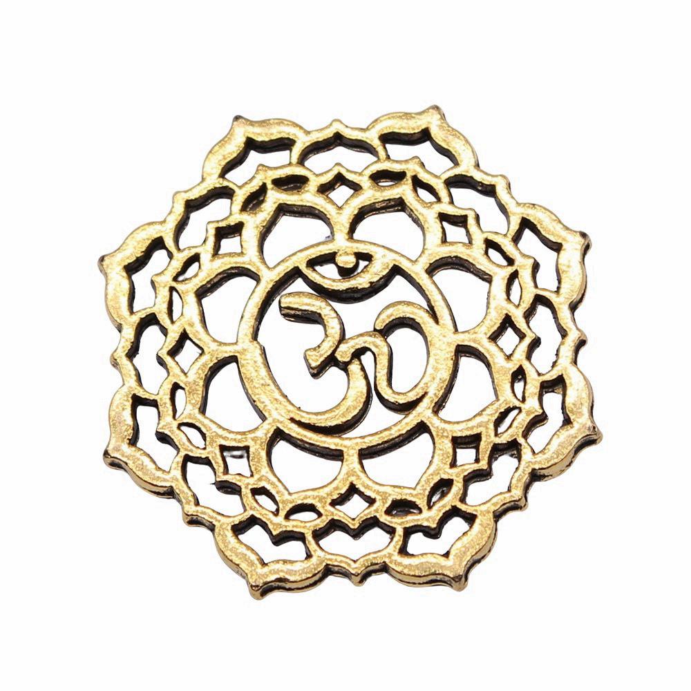 Om Lotus Charms Sports Pendants For Spiritual Yoga Themed Jewelry