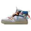 New LiNing CF Hunter Anti Slip Wear Resistant High Top Skateboard Shoes Women's White Orange AGCQ158-4