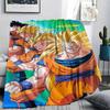 Coperta in Flanella con Stampa Personaggi Dragon Ball, Alta qualità Confortevole per Tutte le Stagioni, Arredamento per la Casa, Calore e Comfort, Perfetta per Regali di Natale