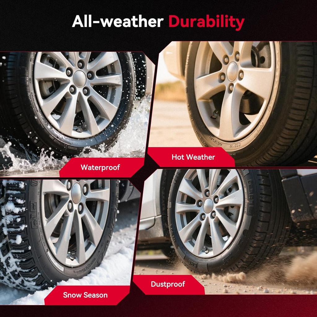 Andeman RV Tire Pressure Monitoring System, Tire Pressure Monitor With Solar And USB Charger TPMS With 4 Sensors & 6 Alarm Modes Tire Temperature