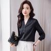 Women's V-Neck Long Sleeve Professional Blouse