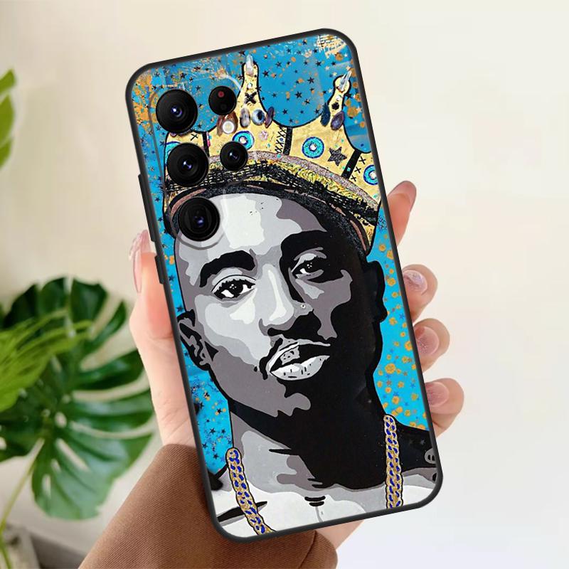 Rapper T-Tupac Shakur Soft Case For Samsung Galaxy S25 S24 S23 S22 S21 Ultra S9 S10 Plus S23 FE S24 FE Phone Cover