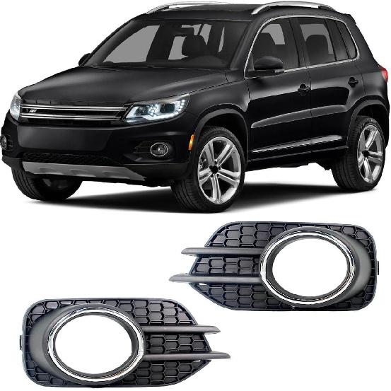 Chrom Nebelscheinwerferabdeckung Blende Zierleiste Für Volkswagen VW Tiguan 2012 2013 2014 2015 2016 2017 Ersatz 5N0853665J,5N0853666J