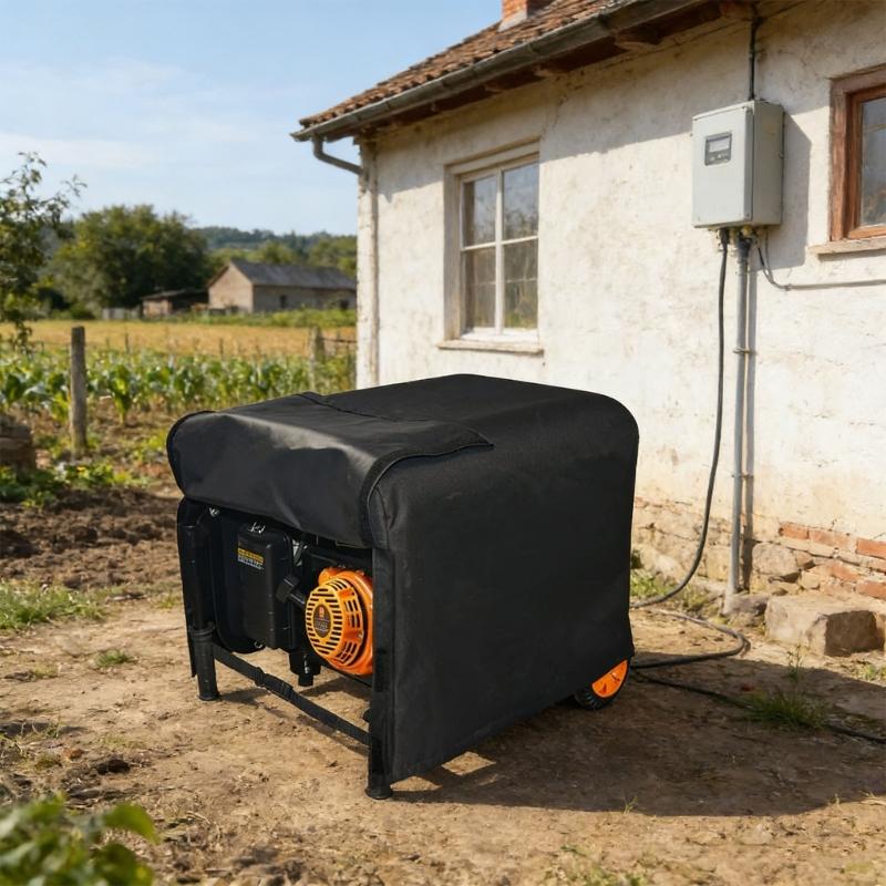Copertura Universale Impermeabile Resistente al Sole Resistente alla Polvere Resistente alla Neve Tessuto 420D per Generatore da Campeggio all'Aperto Cantiere