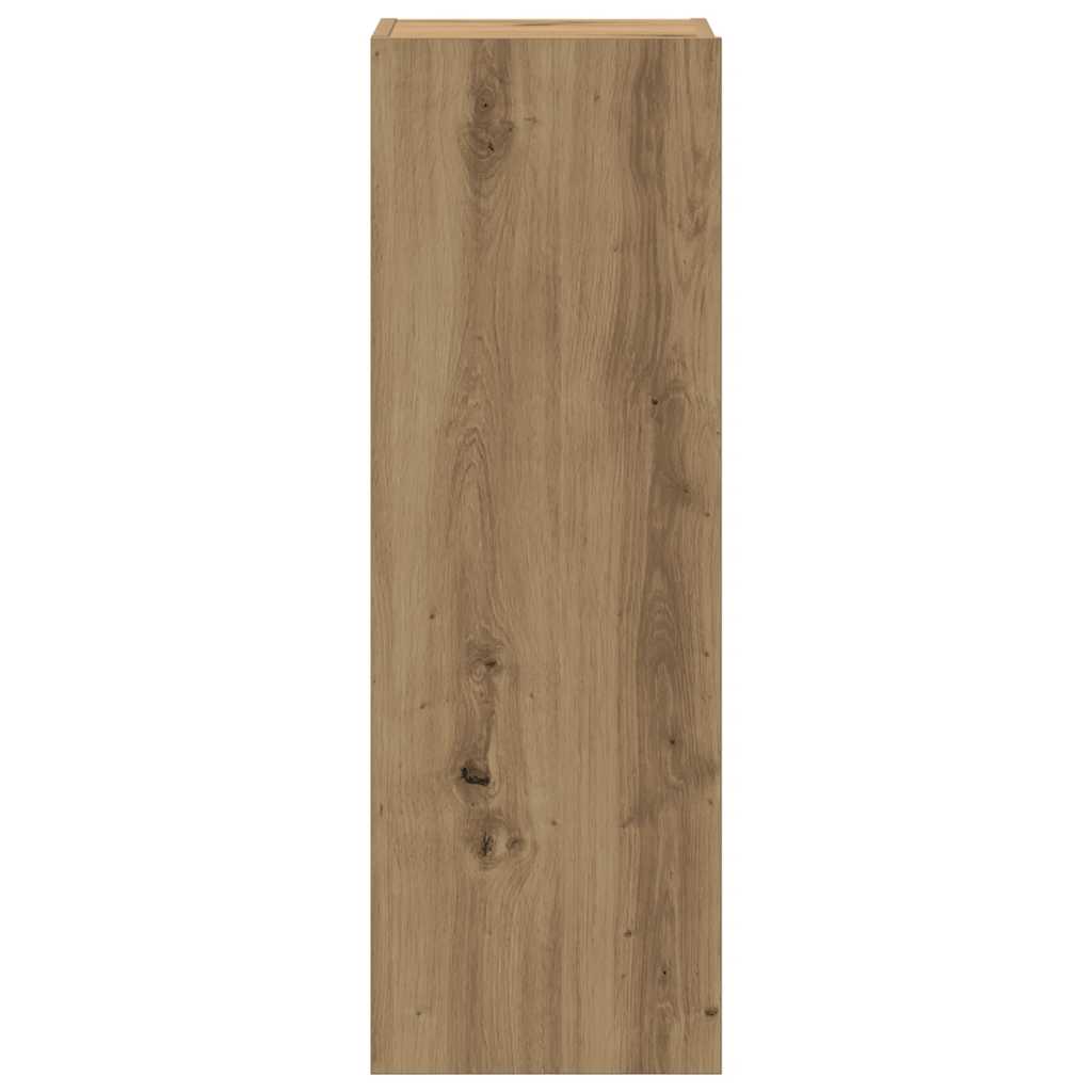 8 Piece Wall Mounted TV Cabinet Set Artisan Oak Finish Engineered Wood
