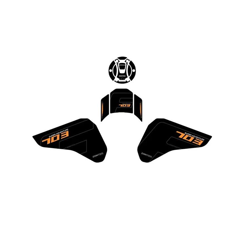 FOR ZONTES 703F 2024 Motorcycle Tank Pad Protector Leather Frosting Sticker Decals Accessoriesr
