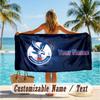 Custom Text Beach Towel, Soft Absorbent Swimming Multi-use TowelCrystal Palace