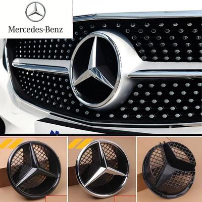 Pentru Mașină Mercedes Benz Emblema Stea Grilă Frontală Logo Bordură Neagră și Bordură Argintie Decor pentru Mercedes Benz W204 2006-2012