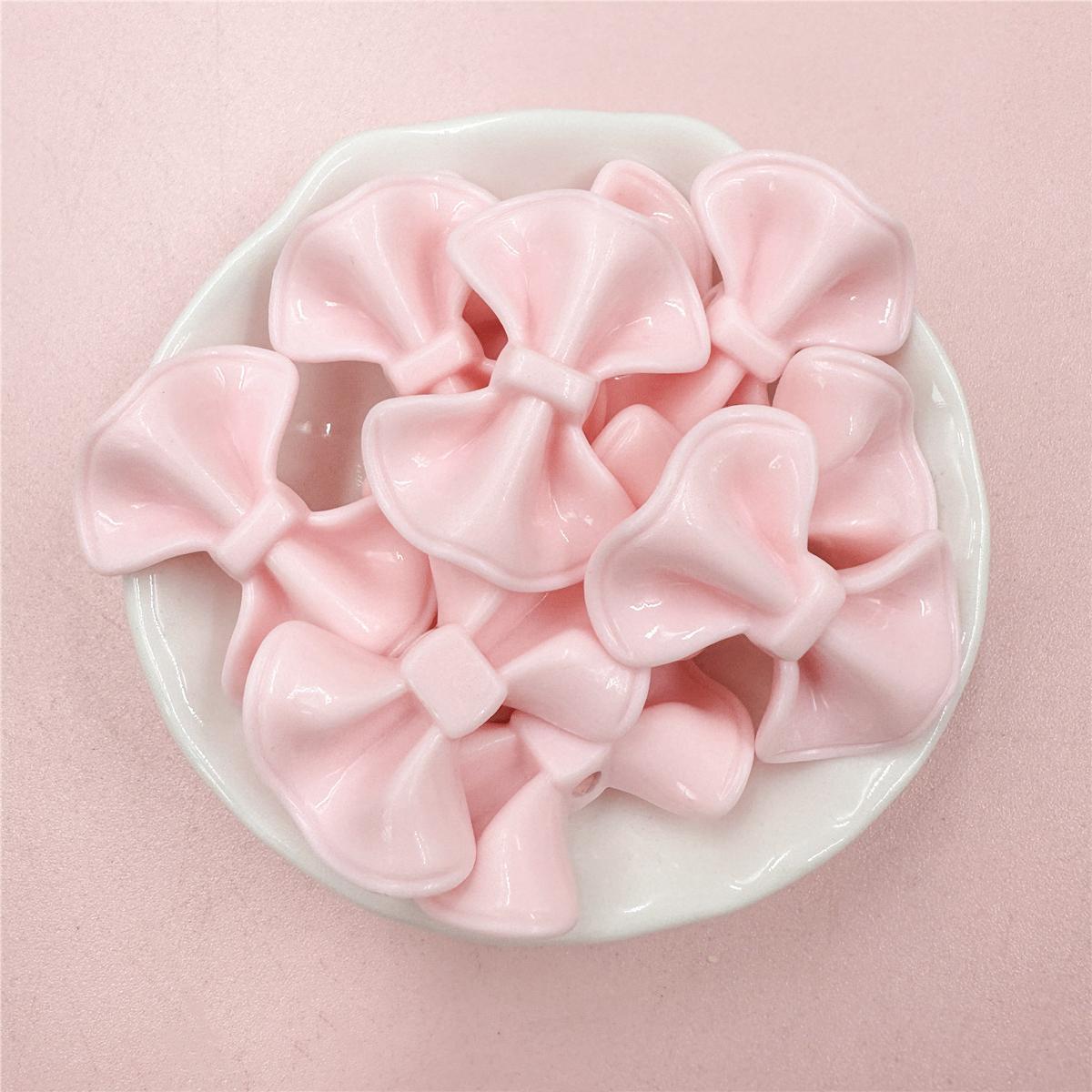 

10 шт. 23,2*31 мм акриловые яркие цвета красочные кремовые бусины с бантом кулон «сделай сам» браслет ожерелье ювелирные аксессуары изготовление ювелирных изделий розовый