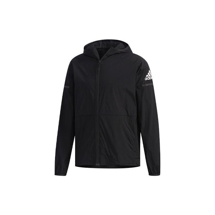 adidas Wb Light Woven Windproof hooded Logo Jacket Black Men s FI8759 M