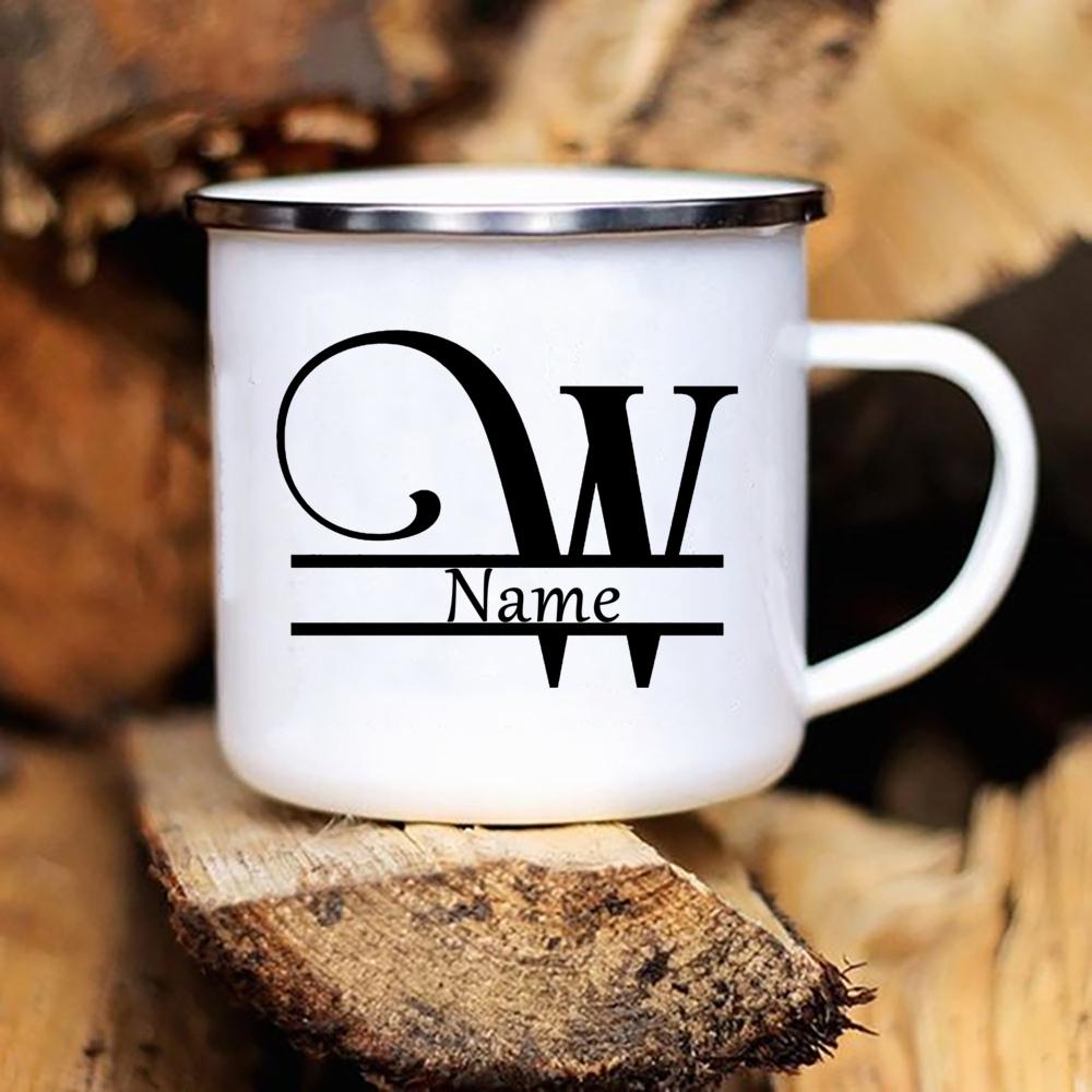 Personalisierte Tasse Initial mit Name Tasse Benutzerdefinierte Tee-Kaffee-Tassen Junggesellinnenabschied Team Trauzeuge Tassen Hochzeitsgeschenke für Trauzeugen