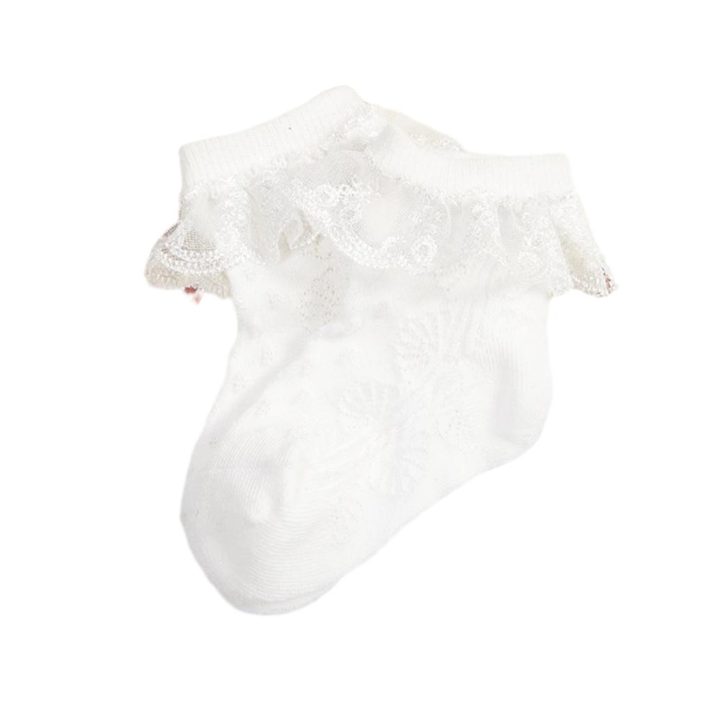 

Baby Girls Lace Sock Tiny Newborn Spanish Knitted Cotton Blend Cute Ankle Socks 0-12m