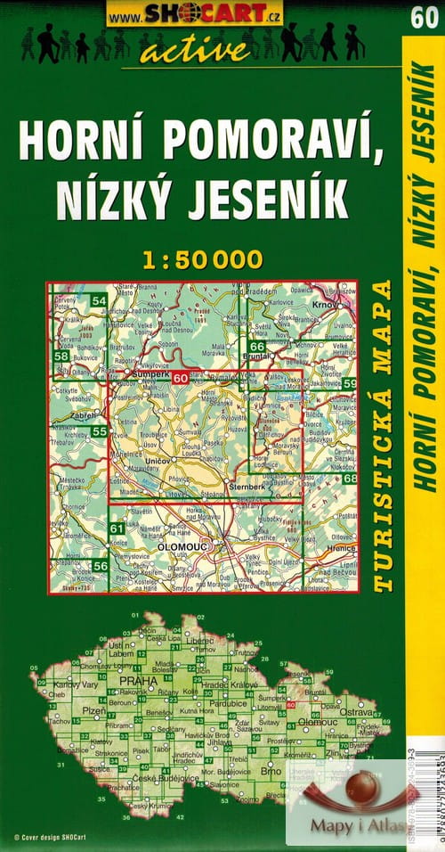 Górne Morawy, Niski Jesionik / Horni Pomoravi, Nizky Jesenik. Mapa Turystyczna 60. Shocart