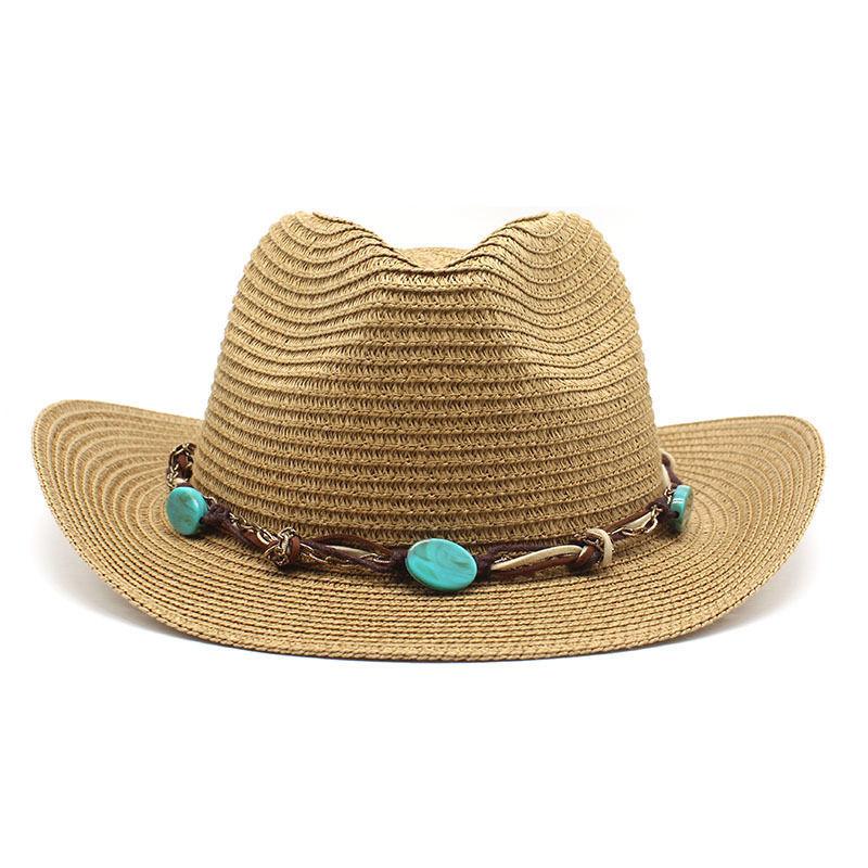 Summer Outing Hat Western Cowboy Hat Shell Fringed Decorative Jazz Hat Beach Visor