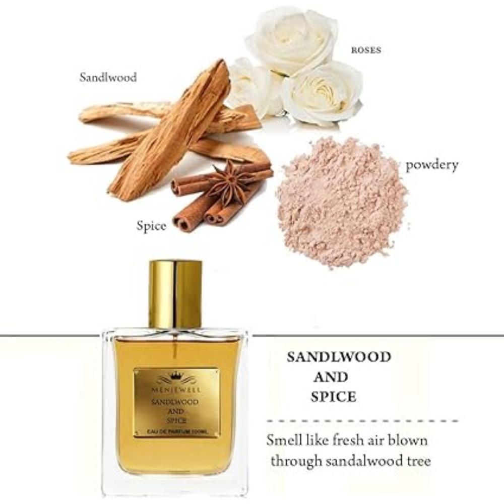 Sandalwood Spice Eau De Perfume for Mens | Long-Lasting Fragrance Scent | (100 ml)