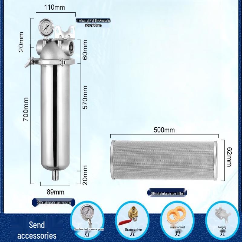 TLXT 20-inch Stainless Steel Whole House Pre-filter