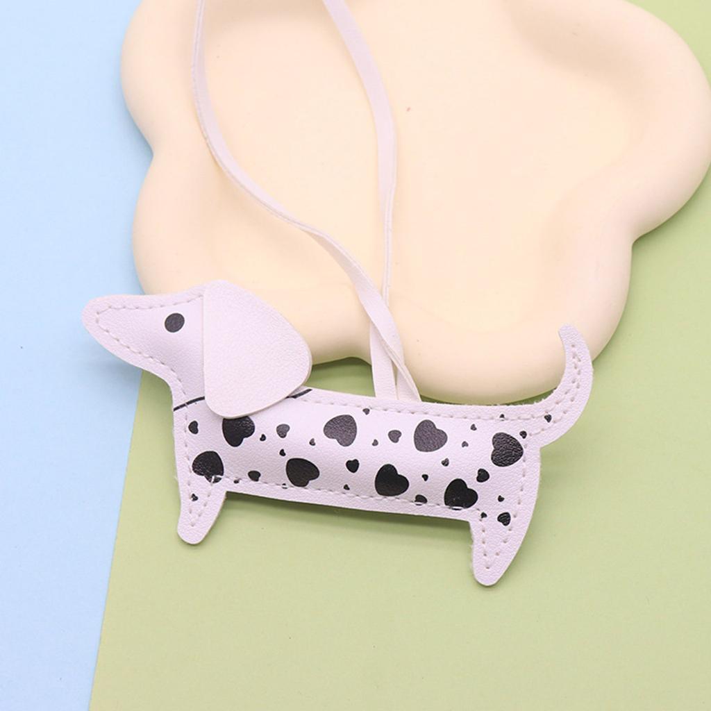 Porte-clés Teckel en Cuir PU Élégant Charm Animal à la Mode Pour Femmes Filles Accessoires de Sac à Main Tendance