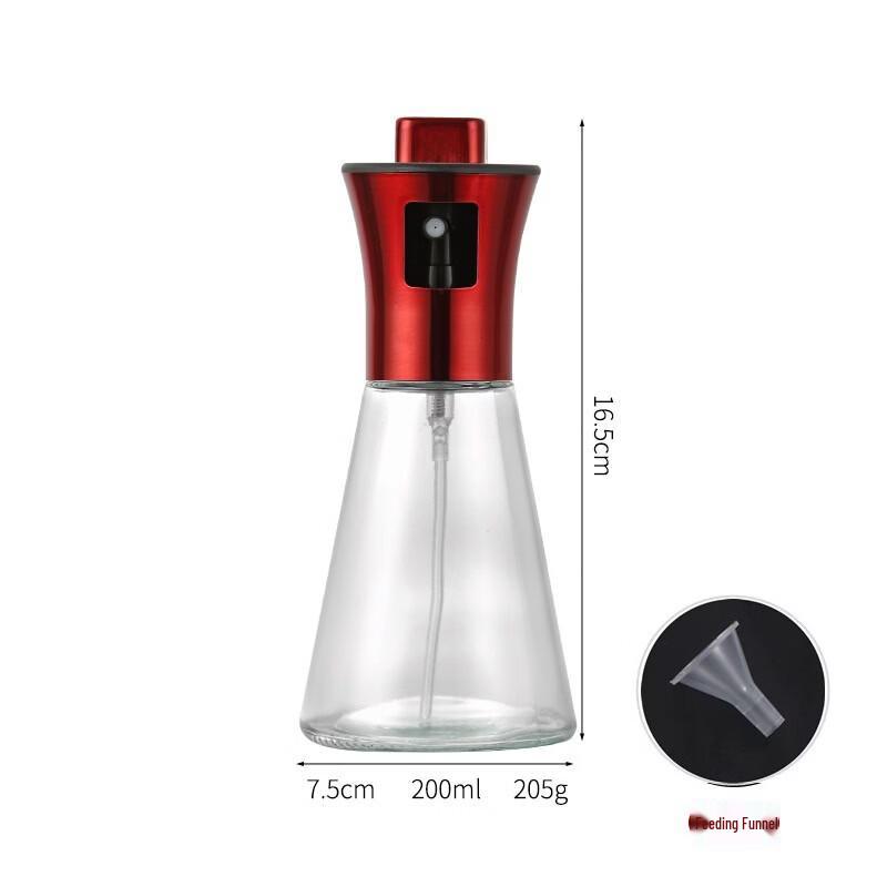 ZISIZ Glass Oil Spray Bottle Set with Colored Nozzles