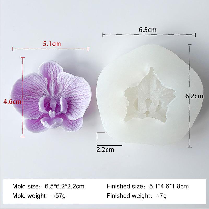 

Силиконовая форма для ароматической свечи с цветочным ароматом, форма для гипса и смолы в виде цветка орхидеи фаленопсис, форма для изготовления конфет и шоколада ручной работы