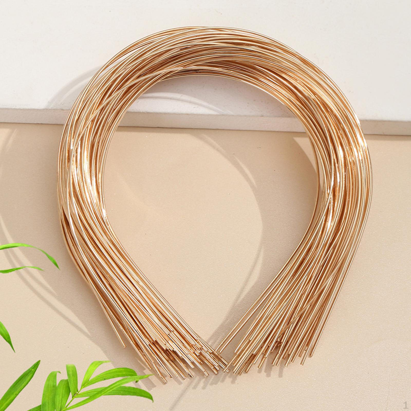 

50 Pack Bulk Thin Plain Blank Wire Metal Headbands 1.5MM Skinny Men s Hair Bands, Head Clasps, золотий
