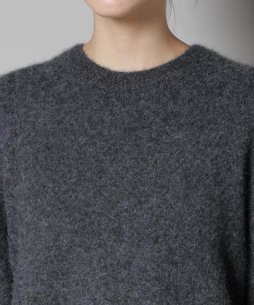 Nano Universe Waschbarer Fuchswolle Rundhals Weit gestrickter F Pullover, Damen, 037, Elfenbein, 669-5222309