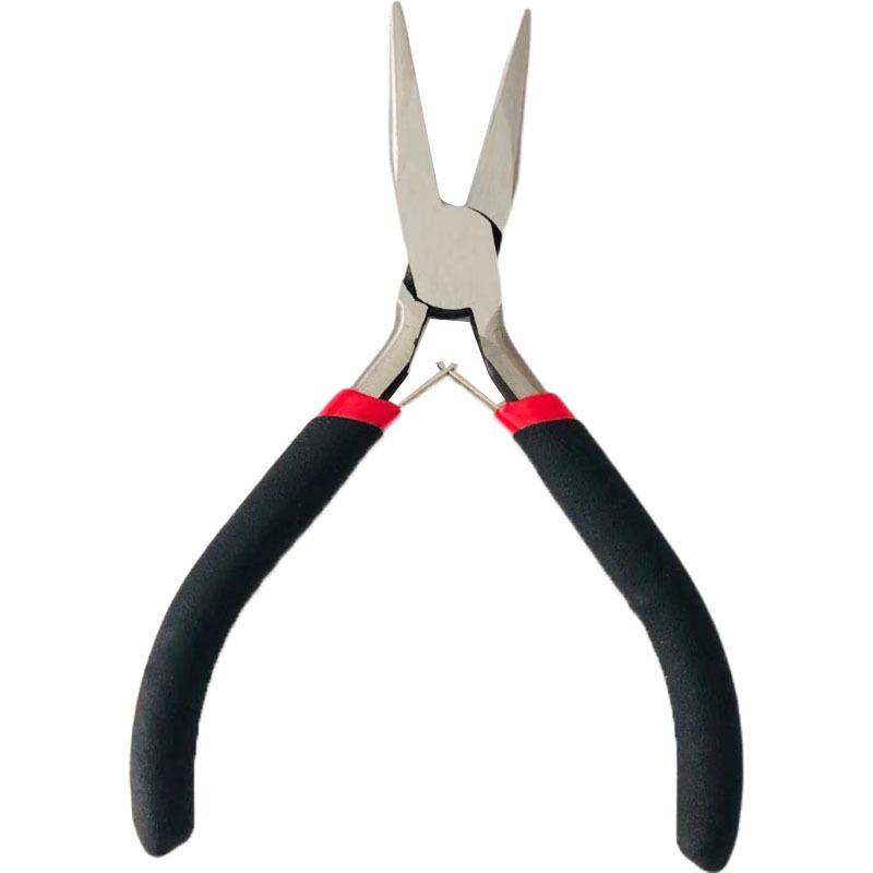 Six-Step Jewelry Wire Pliers Set: Round Nose, Needle Nose, 6-Step Loop, Bent Nose, and Nylon Pliers.