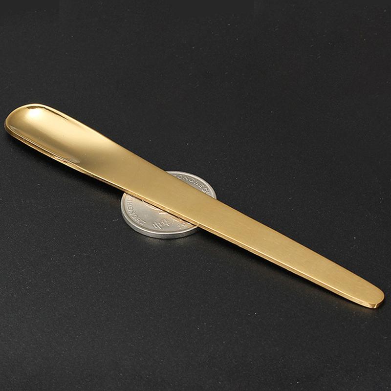 1Pc Coffee Spoon Stainless Steel Flat Spoon For Dessert Small Coffee Scoop