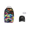 Sprayground Shark Large Logo Shark Mouth PVC Backpack Unisex Backpack Camouflage W1035704