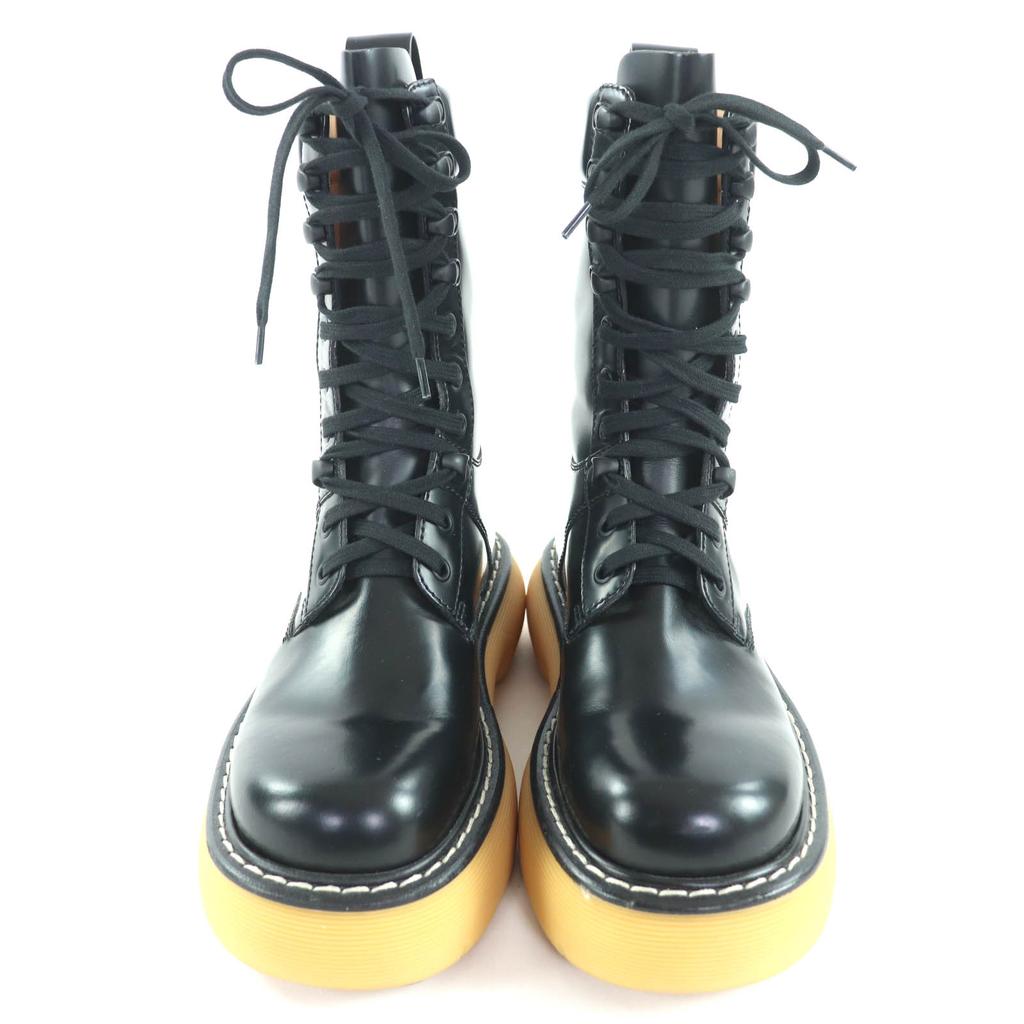 Tolle BOTTEGAVENETA Stiefel schwarzes Leder Damen 37.5 Gebraucht