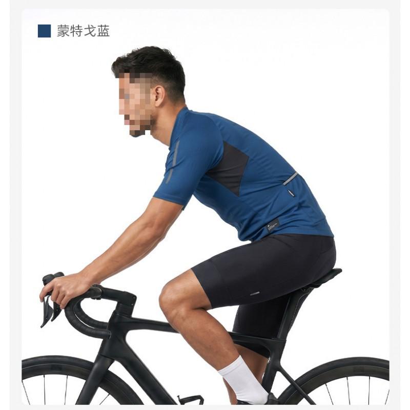 Mens Cycling Jersey Short Sleeve Full Zip Breathable Quick Dry Stretch Fit Road Bike Sport