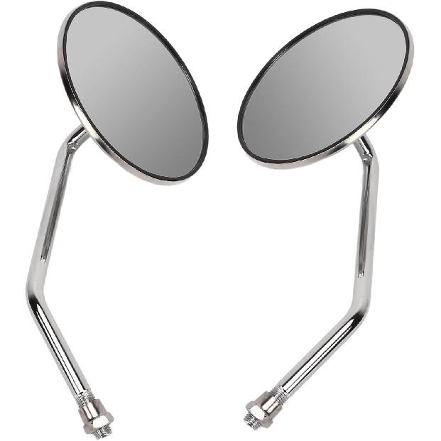 

High Definition Clear View Motorcycle Rear View Mirror - Stainless Steel - 2PCS Replacement for Gn125 - Improve Safety and Visibility