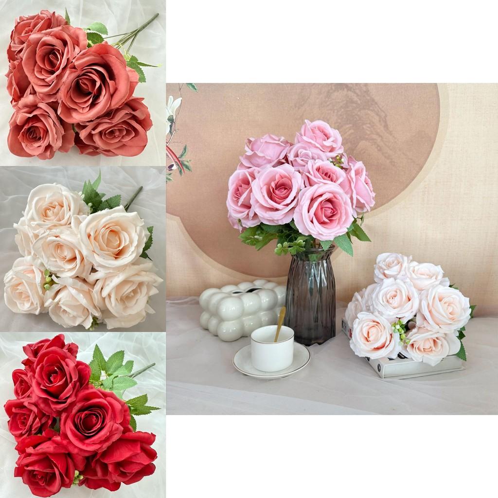 Realistic Rose Simulated Flowers For Photography Props And Festive Decor