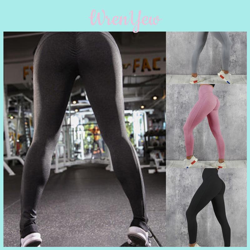 Women High Waist Push Up Yoga Leggings With Elastic Support For Fitness And Running
