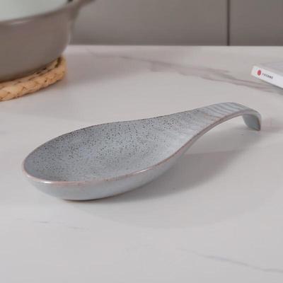 Abay Retro Cream Style Reactive Glaze Ceramic Spoon Rest