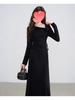 2025 French High-End Red Early Autumn Plus Size Slimming Women's Dress