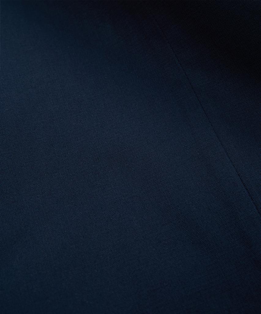 BELLIEF Gabardine Cotton Double Pleats Wide Chino Pants (Navy)