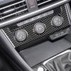 For Volkswagen VW Sagitar — LHD Real Carbon Fiber Central AC Button Panel Cover Trim Sticker Interior Decal Accessories