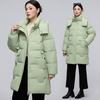 Women's Hooded Mid-Length Winter Cotton Coat: Thick, Cold-Proof, Fashionable Outerwear